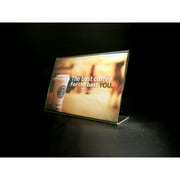 Acrylic Slant Back Display Sign Holder 6" x 4" (Pack of 20) Great for Advertising Flyers, Pictures, Signs or any Graphic! (Marketing, Advertising, Sign,Display)