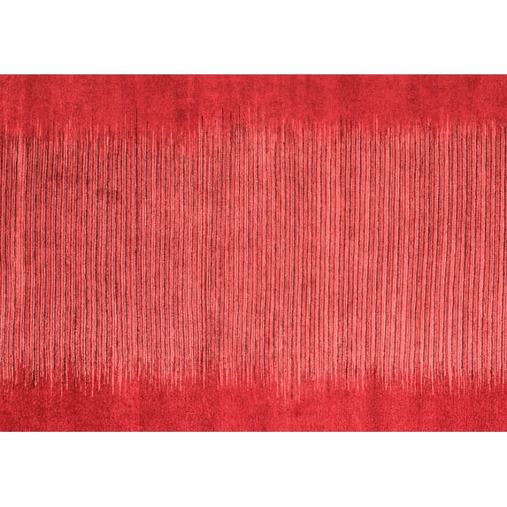 Ahgly Company Machine Washable Indoor Rectangle Abstract Red Modern Area Rugs, 4' x 6'