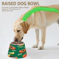 thumbnail image 5 of Raised Pet Bowl with Removable Stainless Steel Insert Anti-Slip No-Tip Dog Bowl for Small to Medium Pets Tomato Orange Pattern, 5 of 6