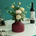 thumbnail image 6 of Modern Farmhouse Home Decor Accents; Living Room Decor, 5" Vase, Boho Vases for Table Decor, Mantle & Shelf Vases, Cottage Decor, Housewarming Gift, Centerpiece Table Vase, Brick Red, 6 of 9