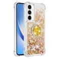 thumbnail image 2 of Funda para Samsung Galaxy A55 5G con Brillo Líquido Flotante, Purpurina, Parachoques y Anillo Giratorio Soporte, 2 of 5