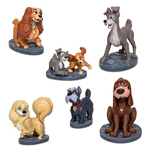 Disney Lady and the Tramp Action Figures playset Or Cake Toppers ~ New in Box 