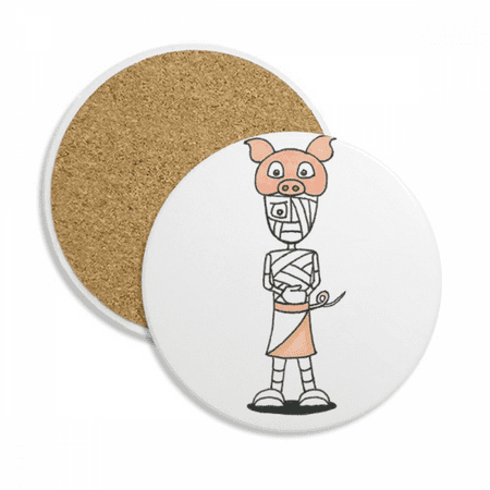 

egypt horus pig hat coaster cup mug tabletop protection absorbent stone