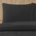 thumbnail image 3 of Mainstays Stitched Corded Pillow Sham, Black, Standard, 1 Pack, 3 of 5