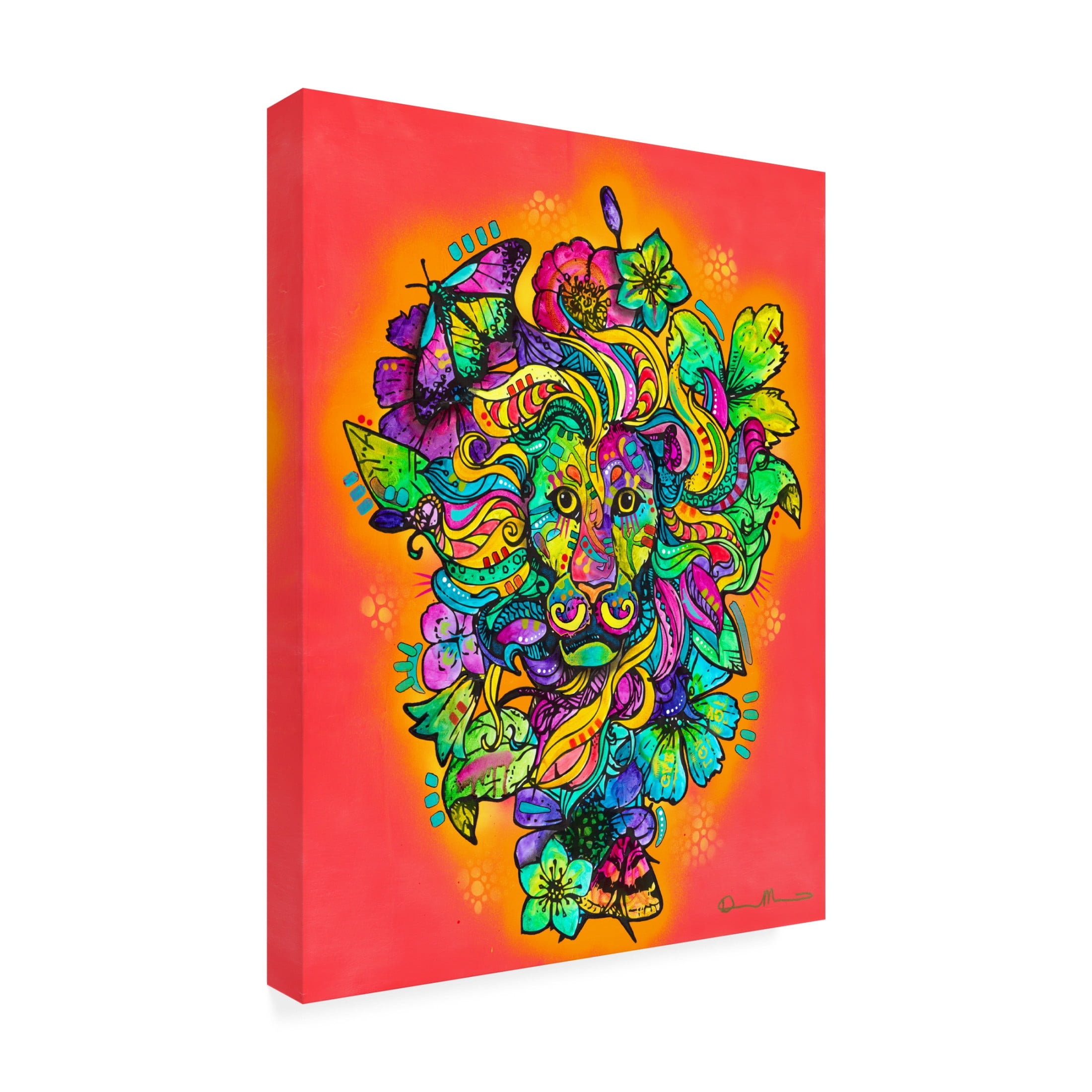 Canvas Wall Art - Dean Russo 'Pretty Kitty Lion' Wall Art for Living Room, Bedroom, or Office Décor by Trademark Fine Art - 18 x 24 Inches