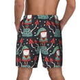 thumbnail image 2 of Lsque Mens Swim Trunks Gnome With Mushroom 2 Pattern - Bathing Suit Compression Liner - Beach Swim Shorts Swimwear - (S-3XL) - Stretch Quick Dry -X-Large, 2 of 9