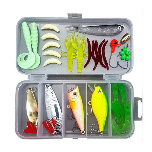 Alician Fishing Lures Set Minnow Frog Spoon Soft Bait Fishhook Set Fishing  Tackle Accessories For Freshwater Seawater