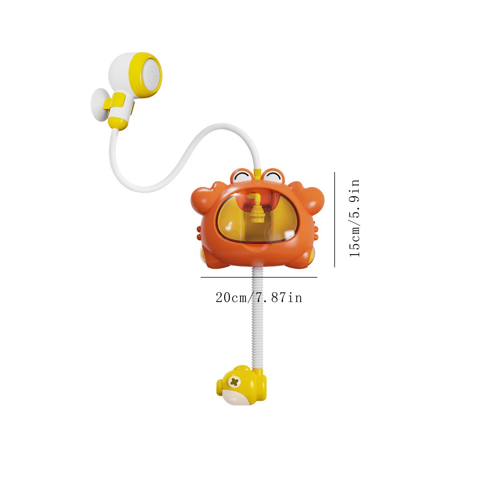 Electric Crab Bath Toy with Light and Bubble Function for Babies Kids 0-6 Years Soft Plastic Shower Sprayer for Fun Bathtime Playtime