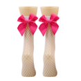 thumbnail image 4 of Chaussettes en Résille pour Femmes Chaussettes Hautes en Maille avec Noeud en Satin, 4 of 6
