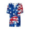 thumbnail image 5 of VerPetridure Patriotic Shirts for Women American Flag Shirt 4th of July Short Sleeve V-Neck Graphic Tee USA Star Stripes Tops, 5 of 5