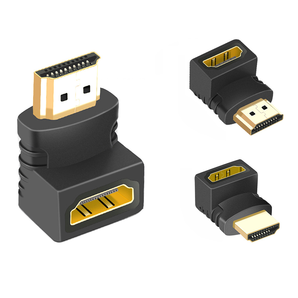 VCE HDMI Coupler & Right Angle Adapter Bundle - 2 Pack Female To Female + 4 Pack 90/270 Degree
