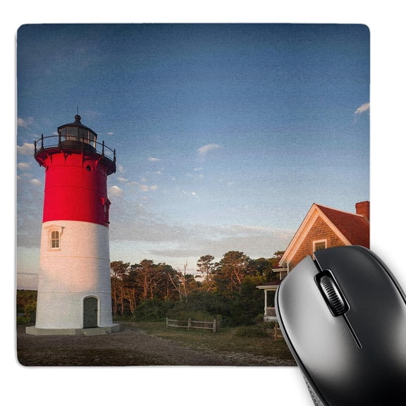 3dRose, USA, Massachusetts, Cape Cod, Eastham, Nauset Lighthouse at dawn., MousePad