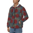 thumbnail image 3 of Kdxio Ladybug Print Men Hoodies Casual Hoodies for Men with Zip Pockets Full Zip Long Sleeve Sweatshirt Sports Hooded Jacket-XX-Large, 3 of 5