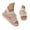 Gold, variant on Women Walking Sandals Air Cushion Platform Breathable Knit Slip On Summer Shoes for Daily Walk Beach Travel(Gold/6.5)