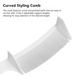 thumbnail image 3 of Curved Hair Cutting Comb, Accurate Cutting Hair Curved Barber Comb Round Pointed Teeth  for Hairdressing, 3 of 8