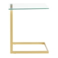 thumbnail image 2 of Zenn Contemporary End Table in Gold with Clear Glass by LumiSource, 2 of 6