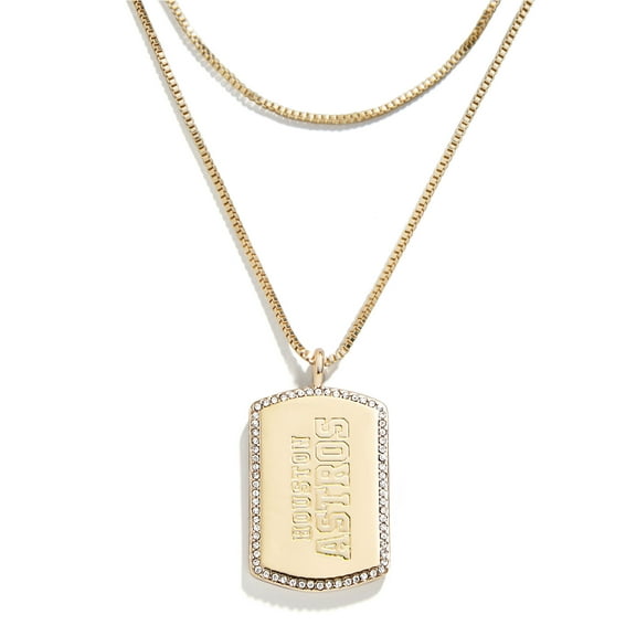 WEAR by Erin Andrews x Baublebar Houston Astros Dog Tag Necklace