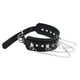thumbnail image 2 of Gargantilla gótica de cuero sintético para mujer, collar de cadena de metal con pinchos, joyería punk negra Negro, 2 of 9