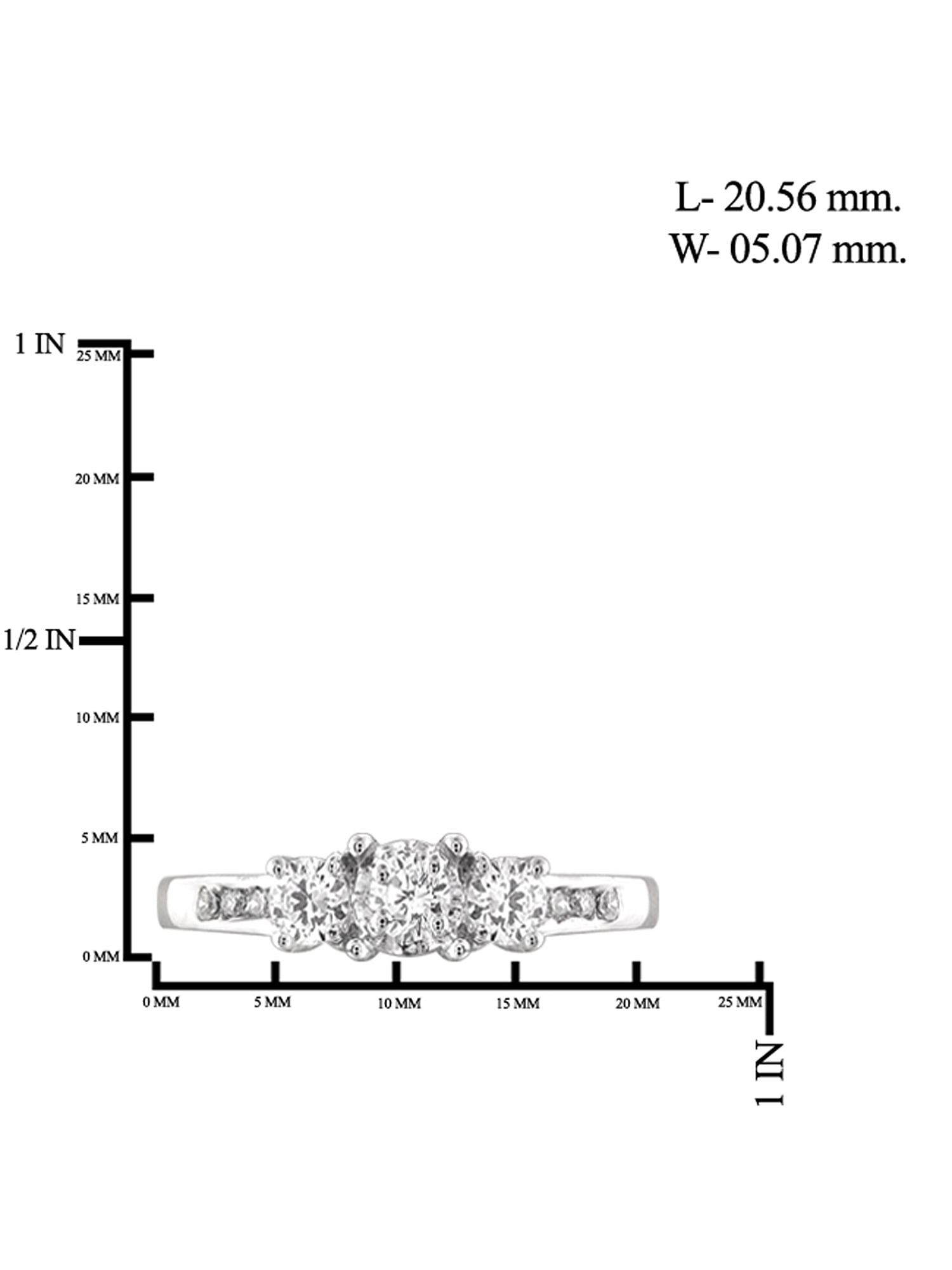 Diamonice 0.925 Sterling Silver 0.75 Carat White Cubic Zirconia Ring for Women | Cubic Zirconias for Everyday Womens Wear