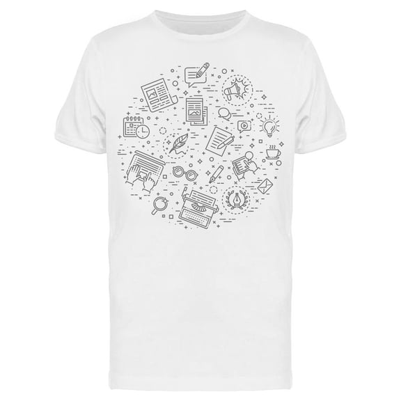 Awesome Writing Sketches Tee Men's -Image by Shutterstock