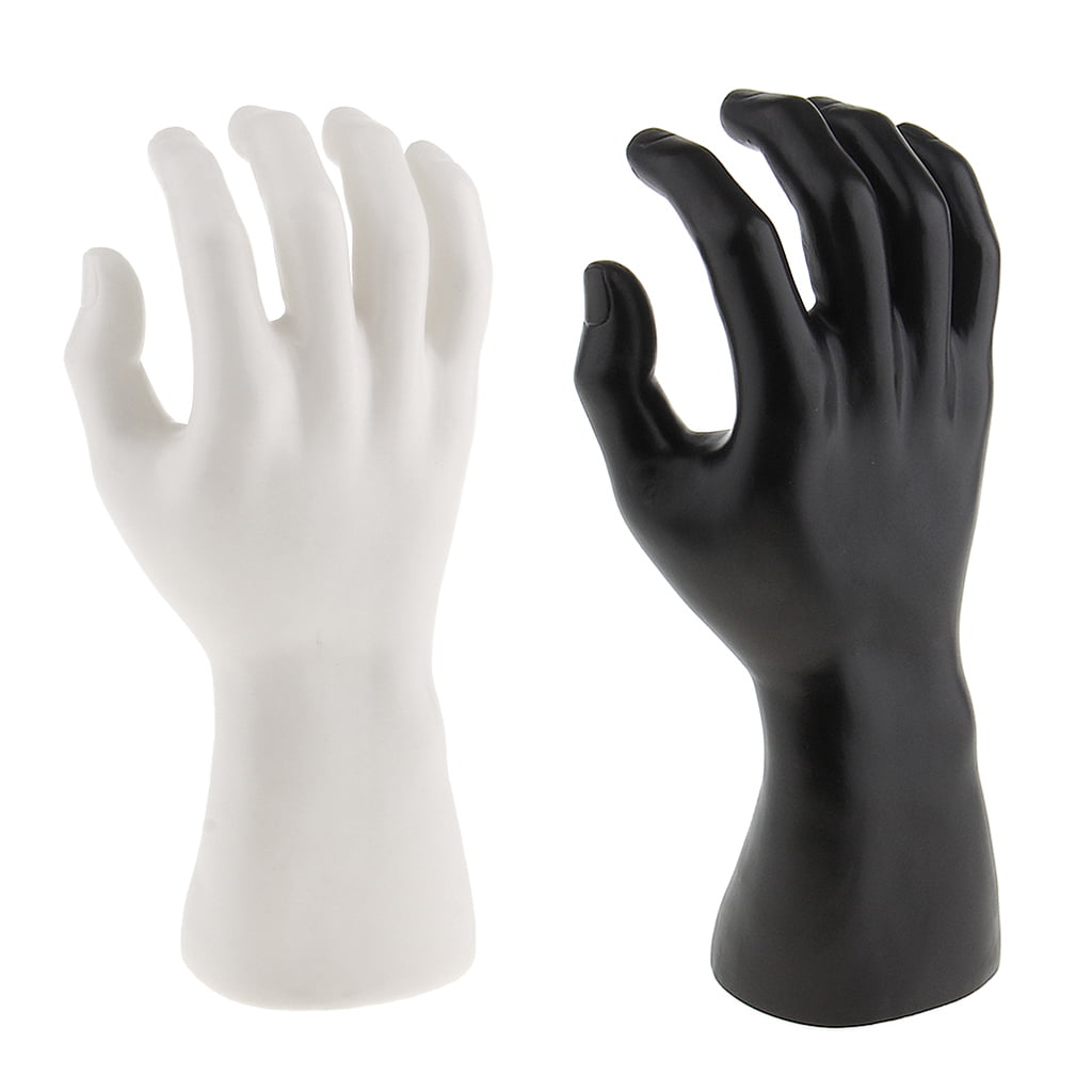 Set of 2pcs Hand Mannequin Model Jewel Glove Display Shop Window Model Stand 