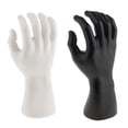 thumbnail image 1 of 2 Piezas de Maniquí Hecho a Mano para Hombre, Soporte para Exhibición, , Exhibición de Joyería, Soporte de Exhibición, y Reloj Negro + blanco Macarena Maniquí de la exhibición de la mano, 1 of 8