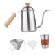 thumbnail image 1 of Juego de tetera de agua, tetera de cuello de cisne, tetera de café, juego de cafetera para acampar, tetera de cuello de cisne con gotero de café para, 1 of 9