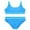 Blue, variant on GYRATEDREAM Girl's 2 Piece Swimsuit Sport High Waist Teen Kids Bikini Set Bathing Suit Swimwear for 9-10Y Green