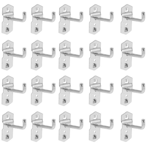 Wall Mount Garage Tool Hanger Galvanized Iron Metal Pegboard Hangers Square Hole 20 Pcs
