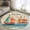 Red, variant on Small Round Rug 3 Ft, Nautical Boat, Non Slip Area Rug for Bedroom, Coastal Sailing Ship Ocean Painted Sea Washable Low Pile Circle Carpet Door Mat for Indoor Home Kitchen Entryway Nursery Decor