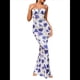 thumbnail image 3 of Vestido Maxi Bohemio de Verano para Mujer, con Estampado Floral, Tirantes Finos, Sin Mangas y Ajustado Grandes Flores Azules L, 3 of 8