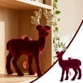 thumbnail image 2 of Christmas Reindeer Decorative Pendant - Christmas Reindeer Decoration, Red Velvet Standing Deer Statues Small Elk Centerpiece for Xmas Holiday Party Dinner Tabletop Decorations, 2 of 8