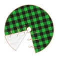 thumbnail image 3 of Kll Buffalo Plaid Green Black Christmas Tree Skirt 48",Party Decorations Farmhouse For Christmas Decorations Holiday Party, 3 of 8
