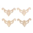 thumbnail image 1 of 4PCS Bois Sculpté Coin Onlay Applique Style Européen Armoire Décoration, 1 of 7