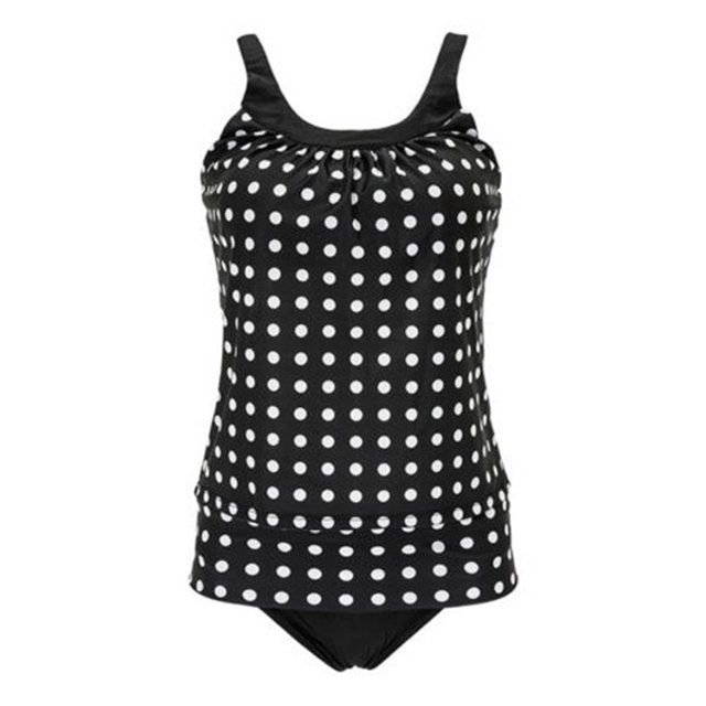 Soidarity Traje de baño sin mangas con espalda abierta y estampado de lunares de piezas para mujer Traje de baño SG Soidarity OD001442-04
