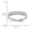 thumbnail image 7 of 14K White Gold Ring Band Wedding Diamond Round 7-Stone , Size 8, 7 of 7