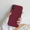 thumbnail image 2 of iPhone Xs Max Case with Screen Protector,Soft Liquid Silicone Gel Rubber Bumper Cover,Slim Fit Shockproof Protective Phone Case for iPhone Xs Max Wine Red, 2 of 8