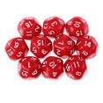 thumbnail image 2 of 10 dados acrílicos opacos D16 de 16 caras y 14 mm para juegos de rol. rojo, 2 of 7