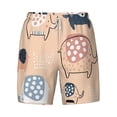 thumbnail image 4 of Lsque Mens Swim Trunks Cute Ink Drawn Elephants Pattern - Bathing Suit Compression Liner - Beach Swim Shorts Swimwear - (S-3XL) - Stretch Quick Dry -3X-Large, 4 of 9