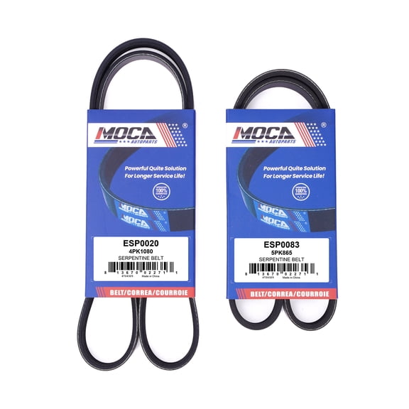 MOCA AUTOPARTS 2x Serpentine Belt Fit for 1998-2004 Toyota Tacoma 2.4L 2.7L