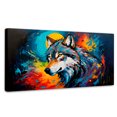 thumbnail image 1 of Cuadro Decorativo Canvas Lobo Splash Color 140x70, 1 of 4