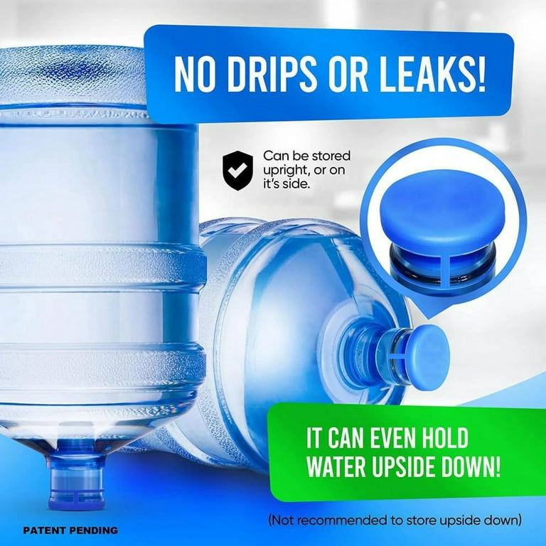 5 Gallon Water Bottle Snap On Lids Non Spill Reusable Replacemet