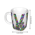 thumbnail image 5 of Ceramic Mug Funny Coffee Milk Tea Mug Cup V Sign Finger Peace Symbols Cup, 5 of 6
