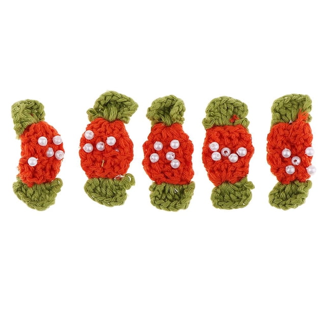 Apliques de flores de de 5 piezas, manualidades de de álbum de recortes de adorno naranja