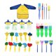 thumbnail image 1 of 30 piezas de pinceles para niños, pinceles de pintura lavables, juego de pinceles de pintura de espo Tomshoo  30 piezas, 1 of 7