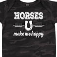 thumbnail image 4 of Inktastic Horses Make Me Happy Boys or Girls Baby Bodysuit, 4 of 5