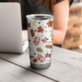 thumbnail image 4 of 20oz Tumblers Autumn Fall Leaves Pattern Stainless Steel Vacuum Insulated Double Wall Travel Tumbler Cups Mug with Lid and Straw,Cleaning Brush for Cold & Hot Drinks, 4 of 7