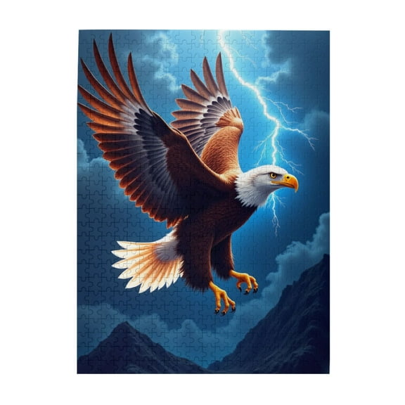 500 Piece Adult Jigsaw Puzzle Majestic Eagle In Stormy Sky Challenging & Engaging Puzzle For Adults Featuring Vibrant Artwork & HighQuality Pieces A Great Gift Idea