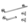 thumbnail image 2 of Joernso 4Pcs/Set Toilet Paper Holder Wall-Mounted Versatility Stainless Steel Towel Toilet Hanging Rod for Bathroom, 2 of 8