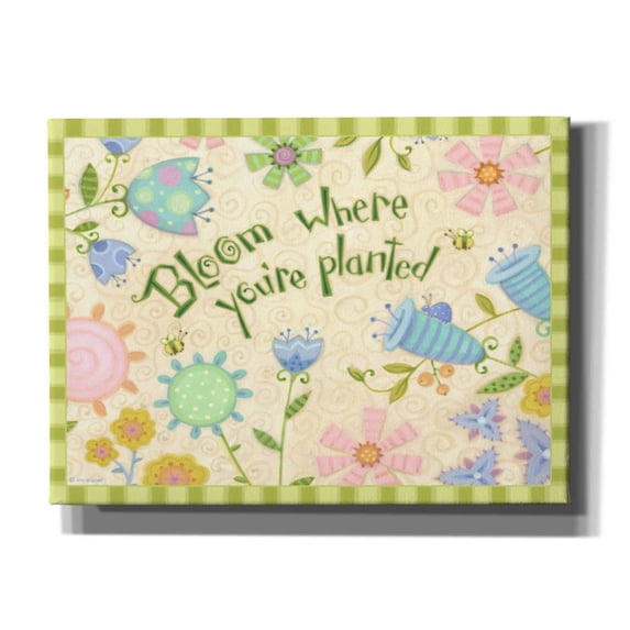 Epic Graffiti 'Sayings 2 Bloom' by Viv Eisner, Canvas Wall Art, 54"x40"